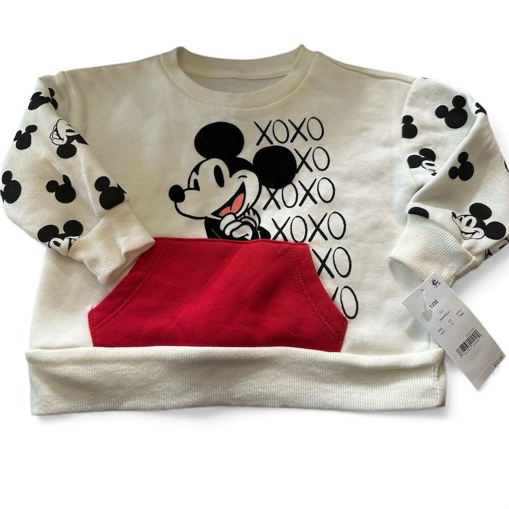 Disney Mickey Mouse XOXO Pullover Sweatshirt 12M Unisex